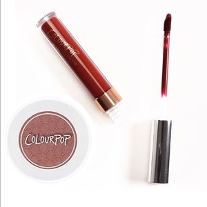 colourpop ultra matte lip x super shock shadow